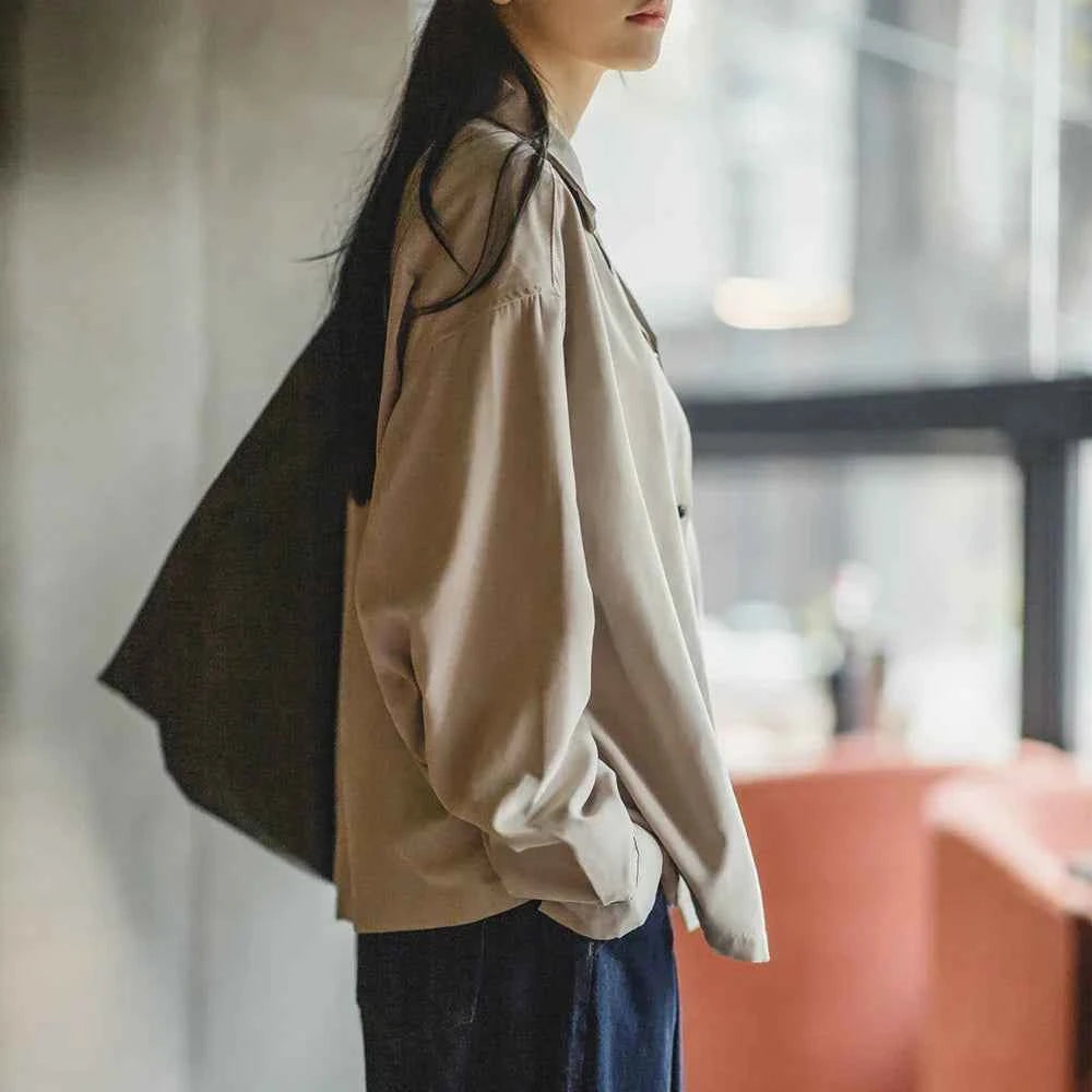 Retro Oversized Cuban Collar Spring Shirt