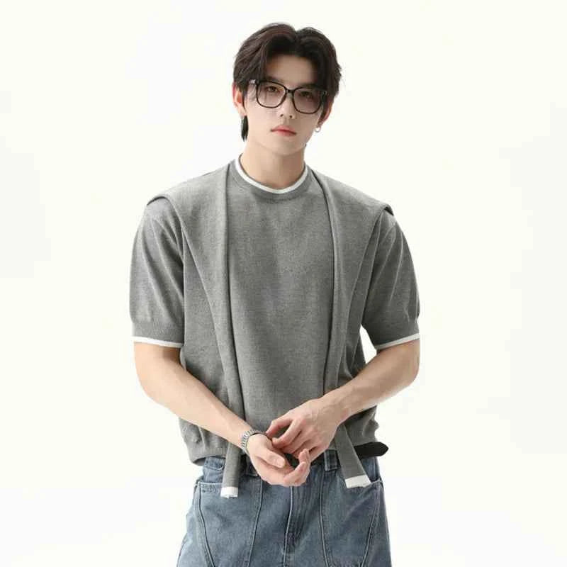 Flexible Solid Color Round Neck Casual T-Shirt