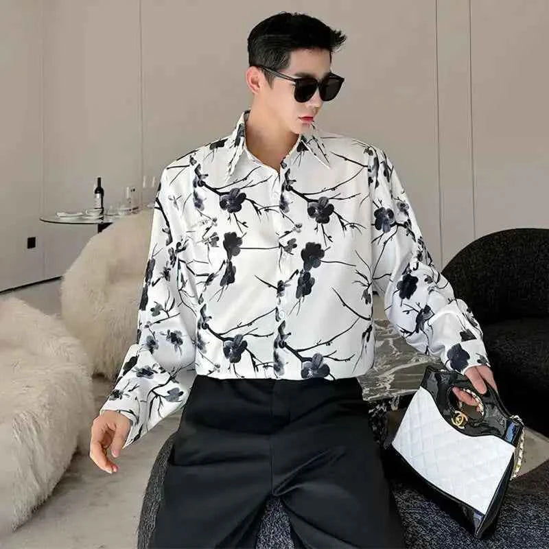 Essential Casual Tie Dyed Long Sleeve Shirt