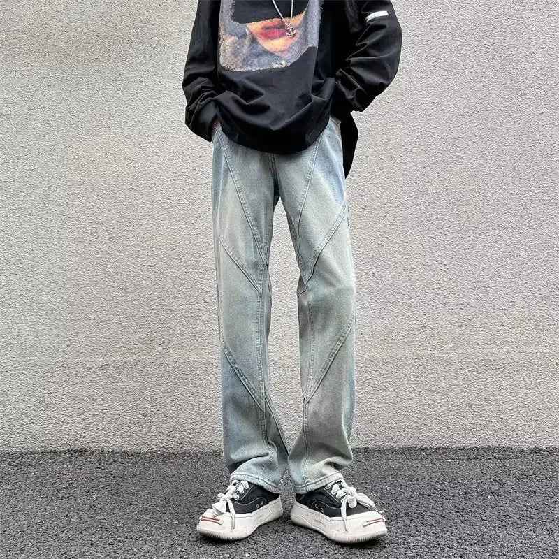 Slim Fit Streetwear Distressed Denim Jeans