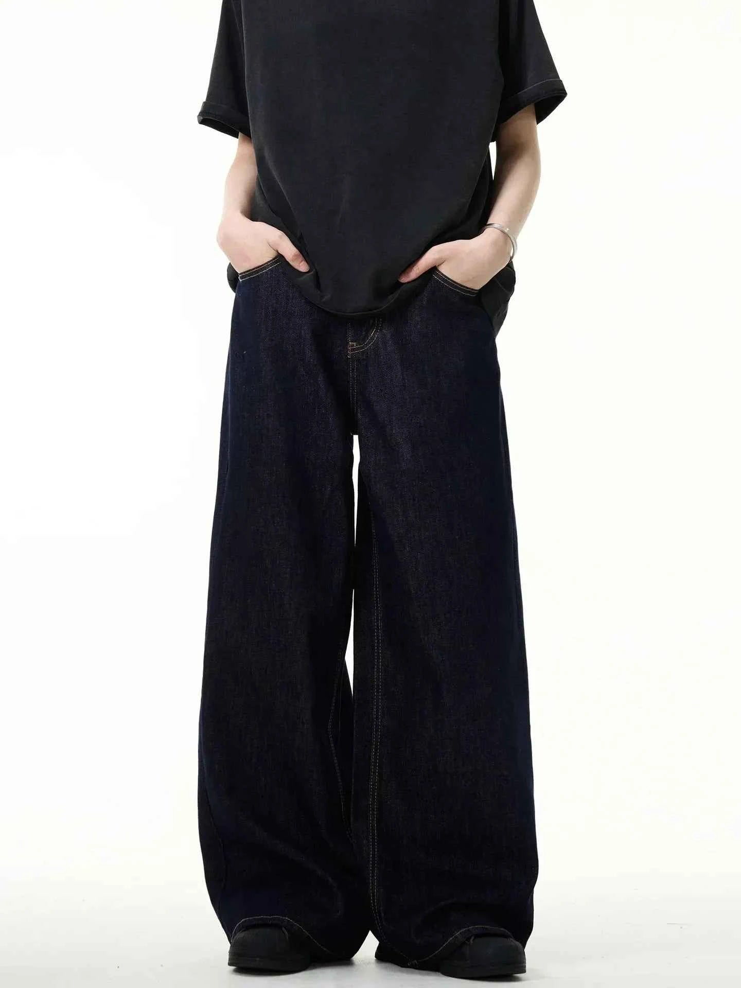 Autumn Mens Wide Leg Denim Jeans