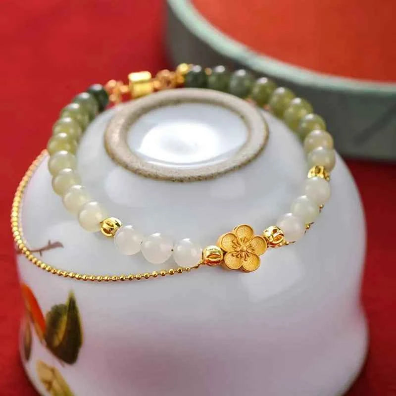 Peach Blossom Hand String Bracelet