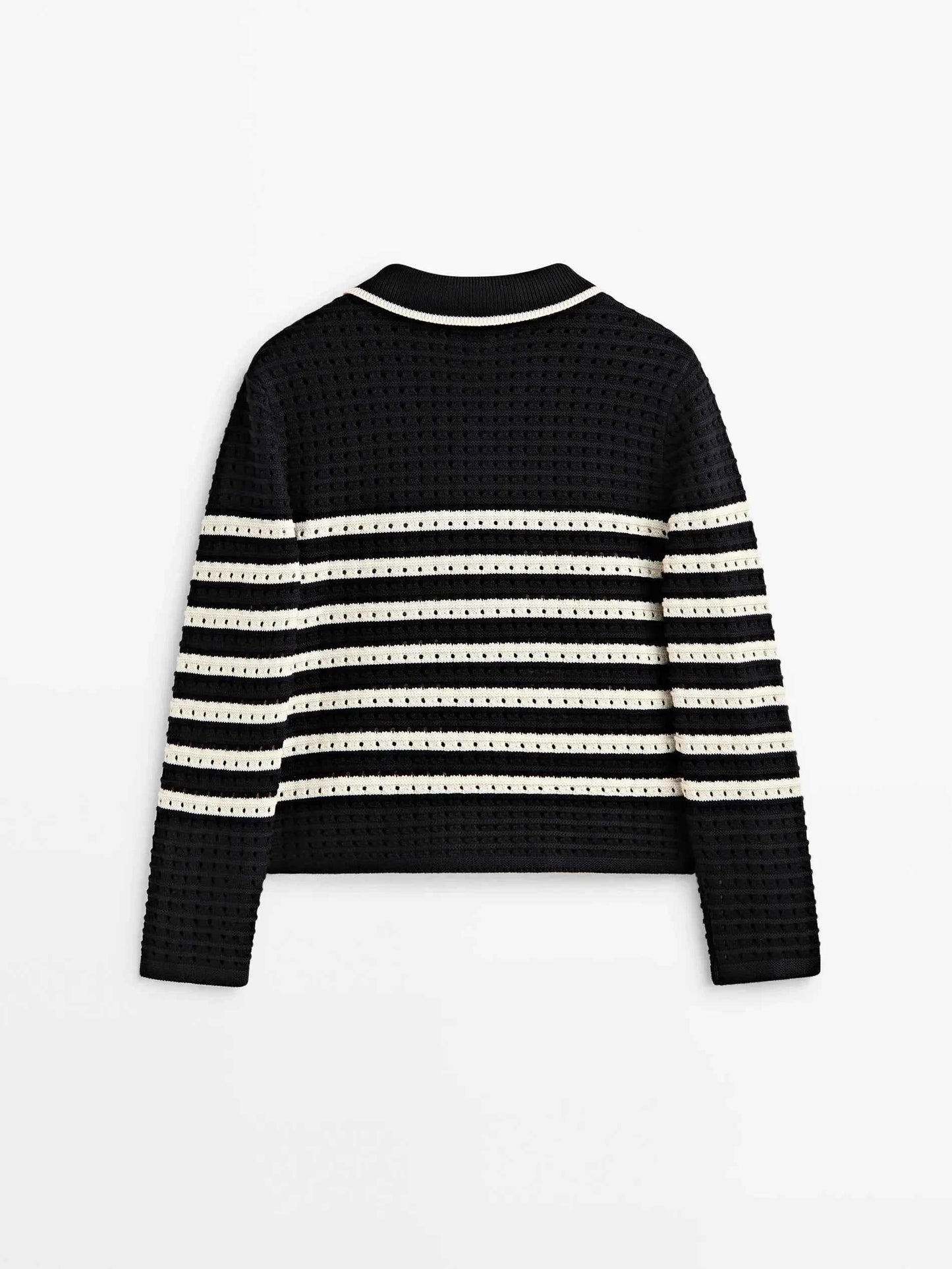 Women Casual Spring Ethereal Striped Knitted Cardigan