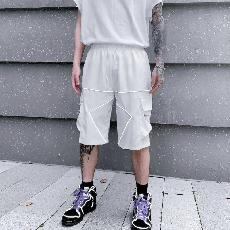 Solid Bermuda White Lining Shorts