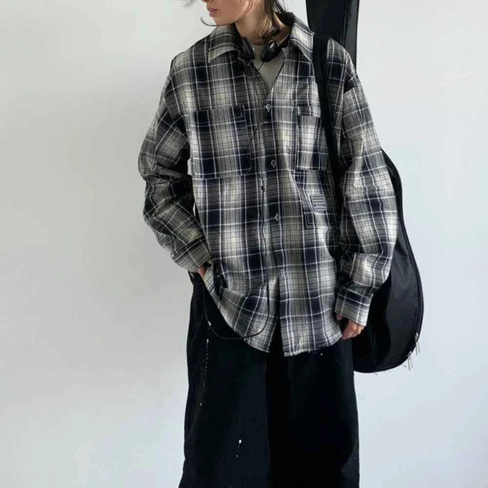 Japanese Vintage Plaid Lightweight Spring Shirt