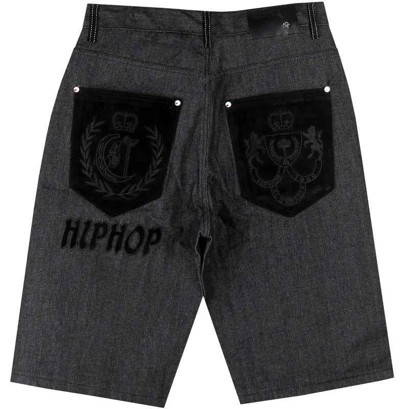 Effortless Chic Black Streeywear Denim Shorts