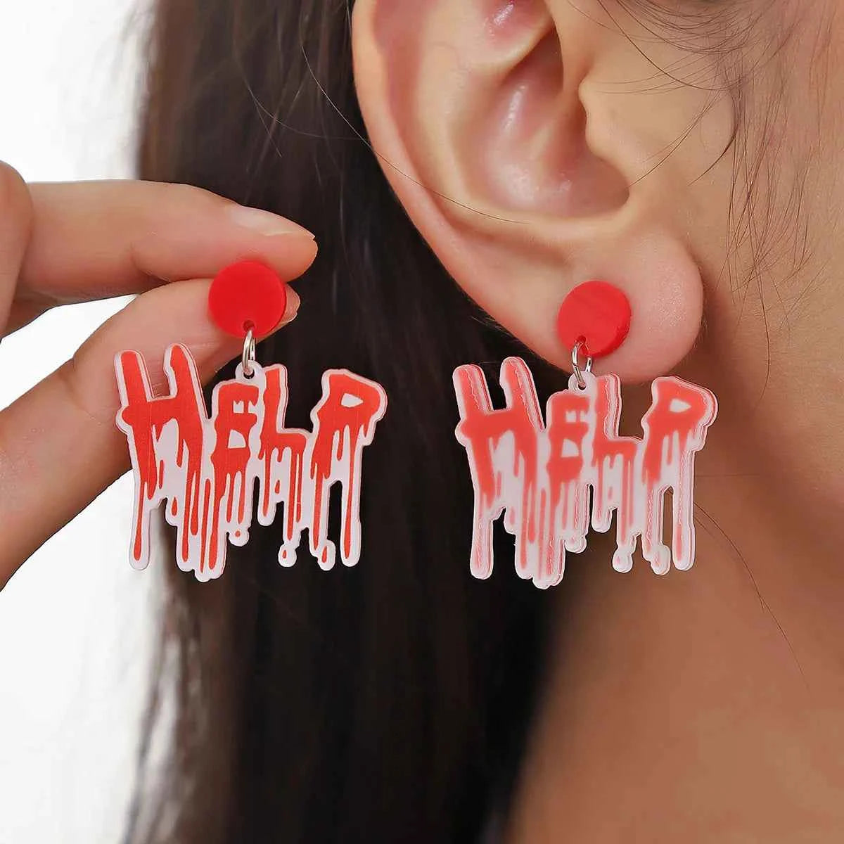 Exaggerated Halloween Horror Earrings