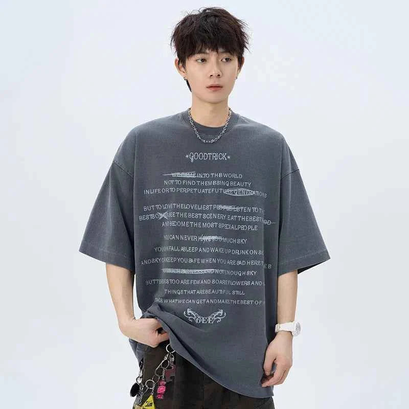 Casual Printed Oversize Short Sleeve T-Shirt