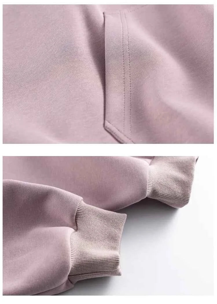 Streetwear Spring Oversized Fleece Casual Hoodie