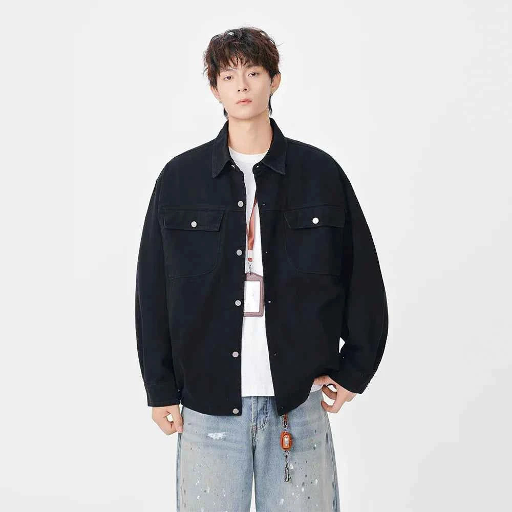 Versatile Casual Button-Up Denim Jacket