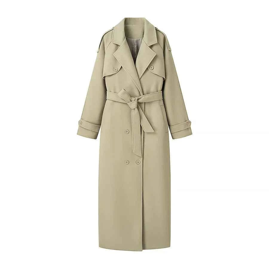 Vintage Solid Chic Long Coat