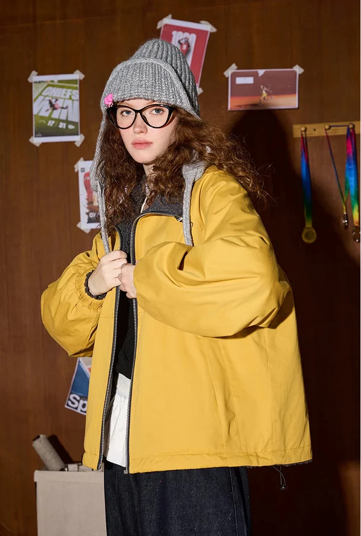 Winter Reversible Embroidered American Windbreaker Jacket - Luxuryurbanwear