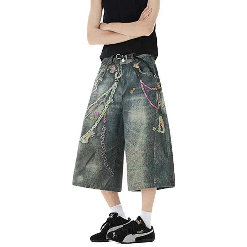 Custom 3D Printed Chain Pattern Jorts