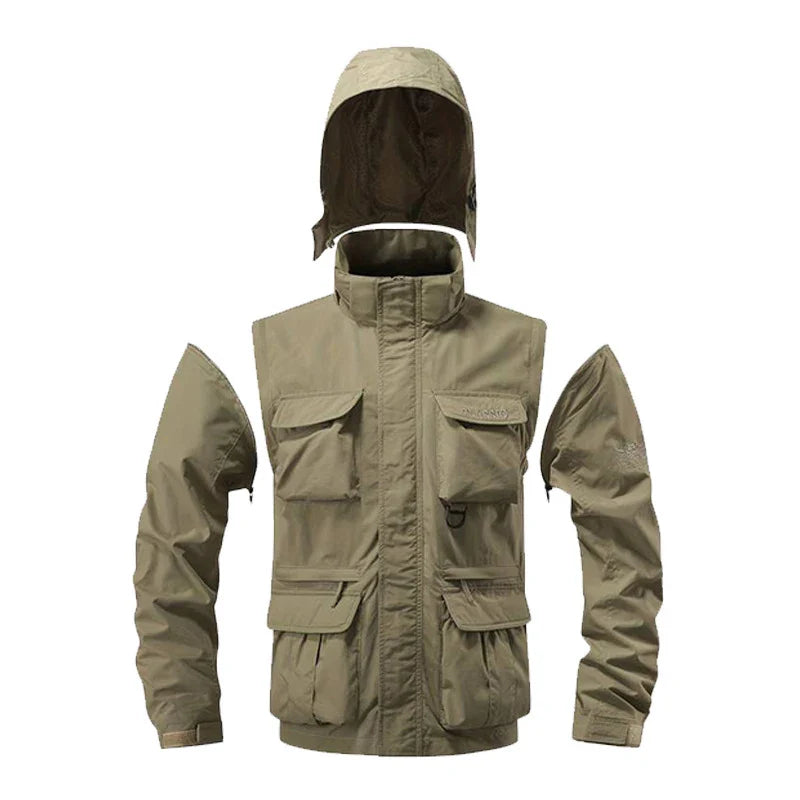 Detachable 'V23' Hooded Ski Jacket