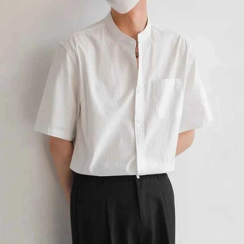 Classic Silk Korean Style Lightweight Camp Shirt