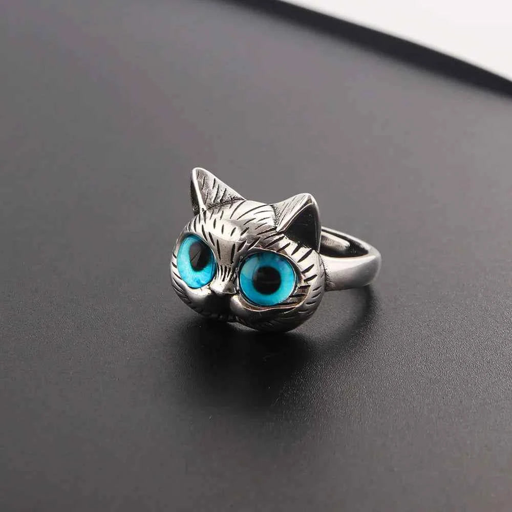 Adjustable Cat Eye Opening Ring