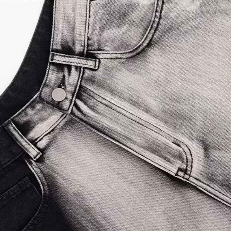 Vintage Washed Tie-Dye High Waist Streetwear Jeans