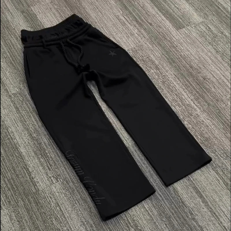LUW Double Waist Unisex Cotton Joggers - Luxuryurbanwear
