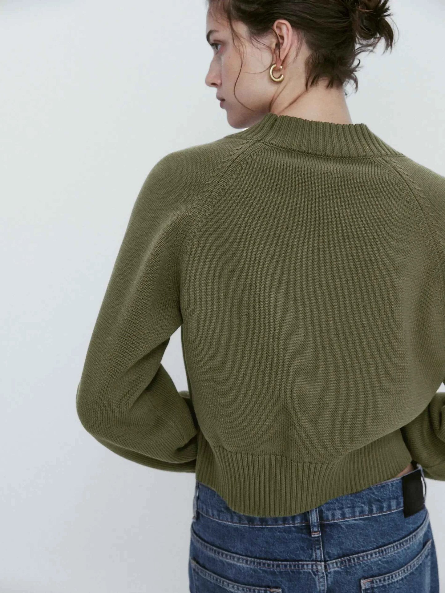 Ethereal Green Cool Slim Fit V-Neck Cardigan