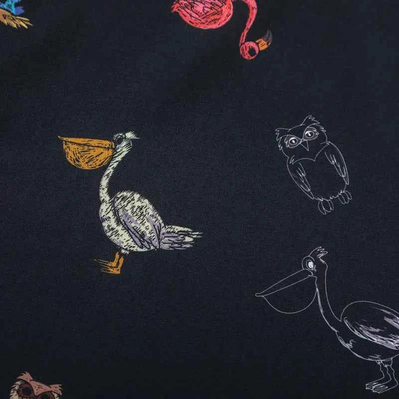 High-Quality Tropical Birds Graphic Short Sleeve Shirt