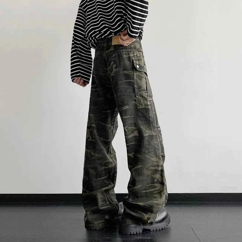 Retro Camouflage Casual Cargo Pants