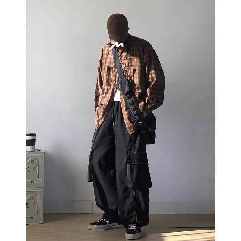 Cozy Plaid Oversized for Fall Long Sleeve Shirt