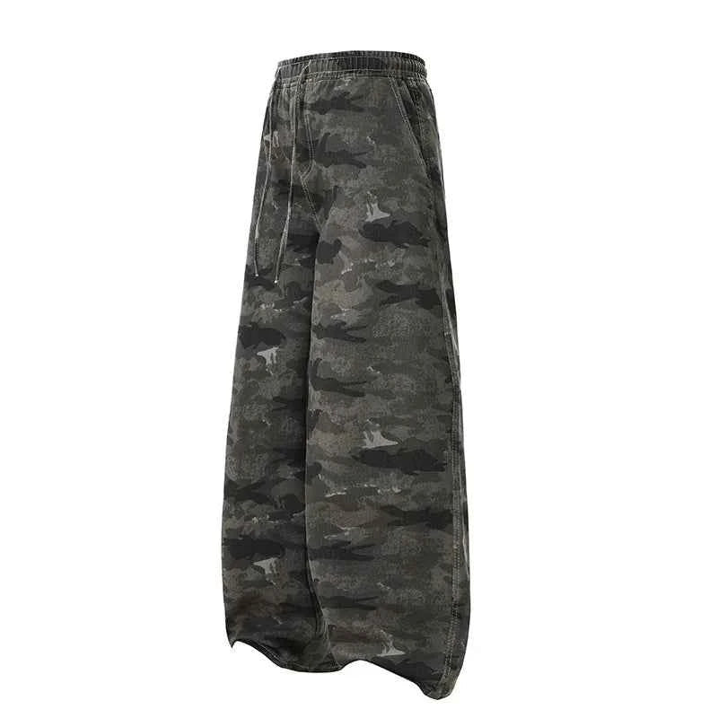 American High Street Camouflage Retro Jeans