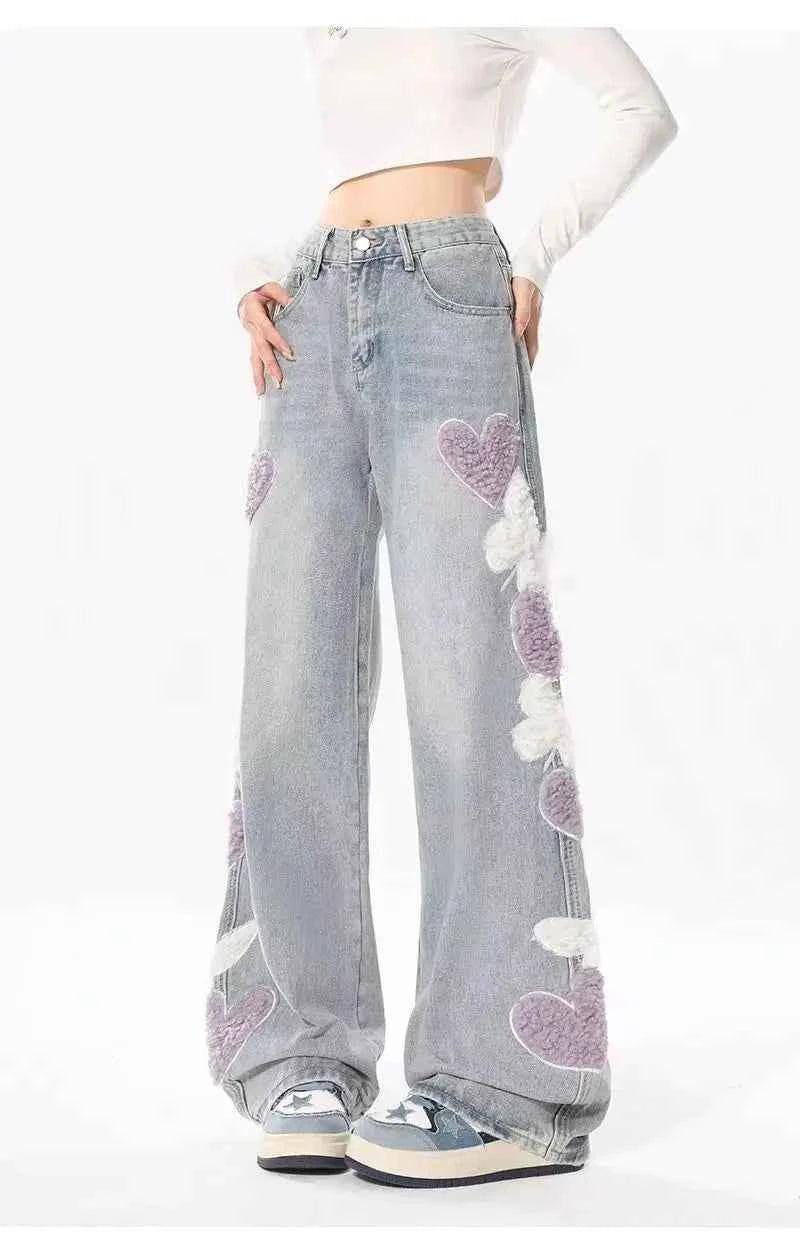 Women Butterfly Pattern 3D Jeans