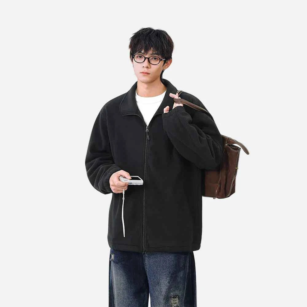 Warm Comfortable Casual Full Zip Fleece Jacket