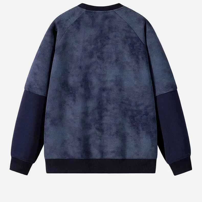 Y2K Style Fake Two Piece Crewneck Sweatshirt