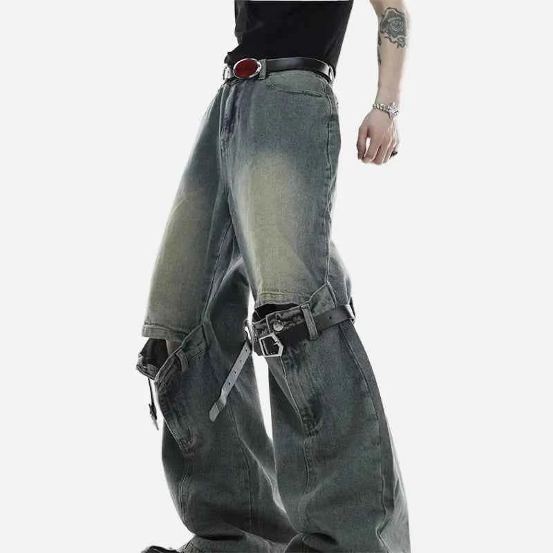 Advanced Flare Button Pocket Hip Jeans