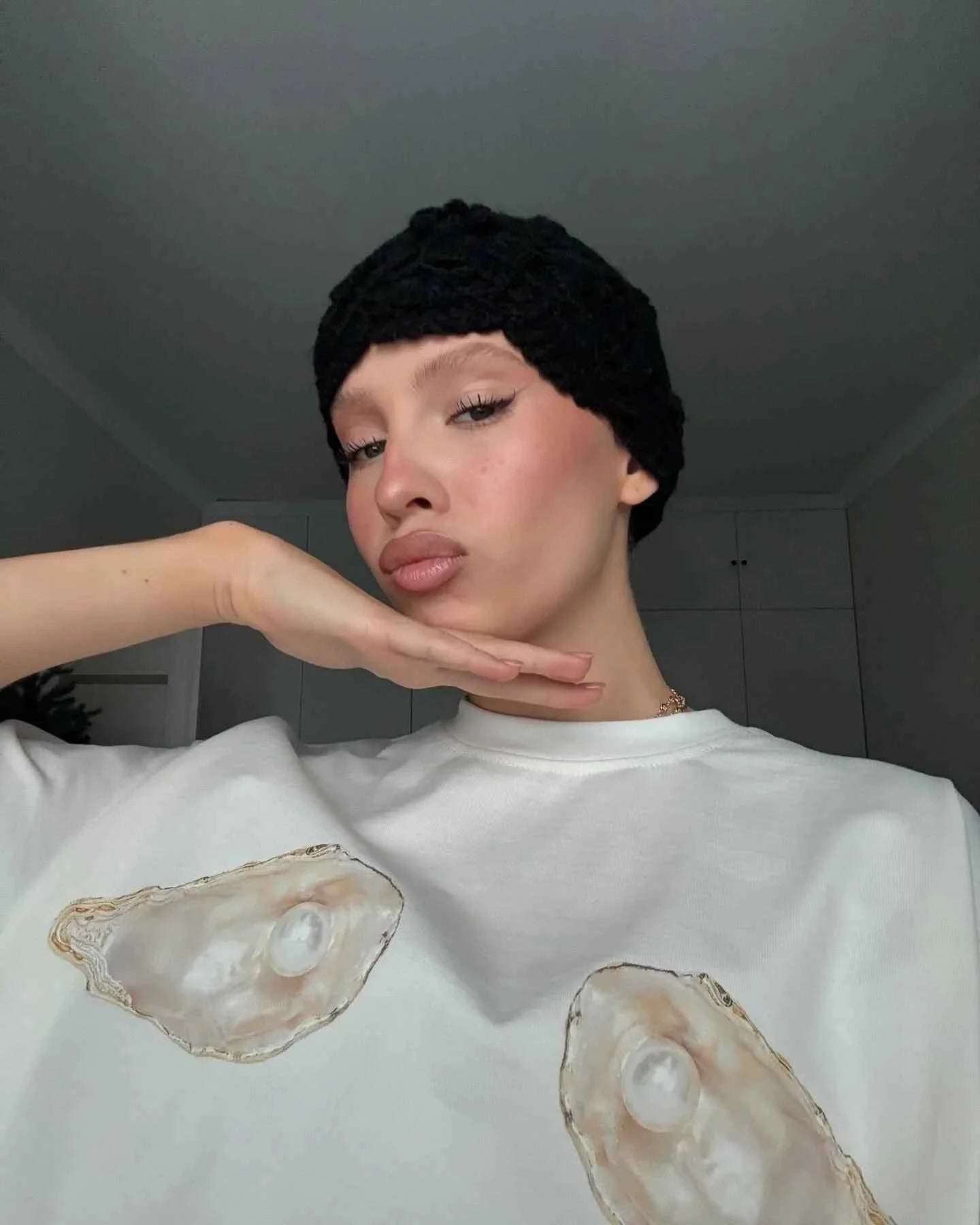Vintage Russian Style Printed Short-Sleeved T-Shirt