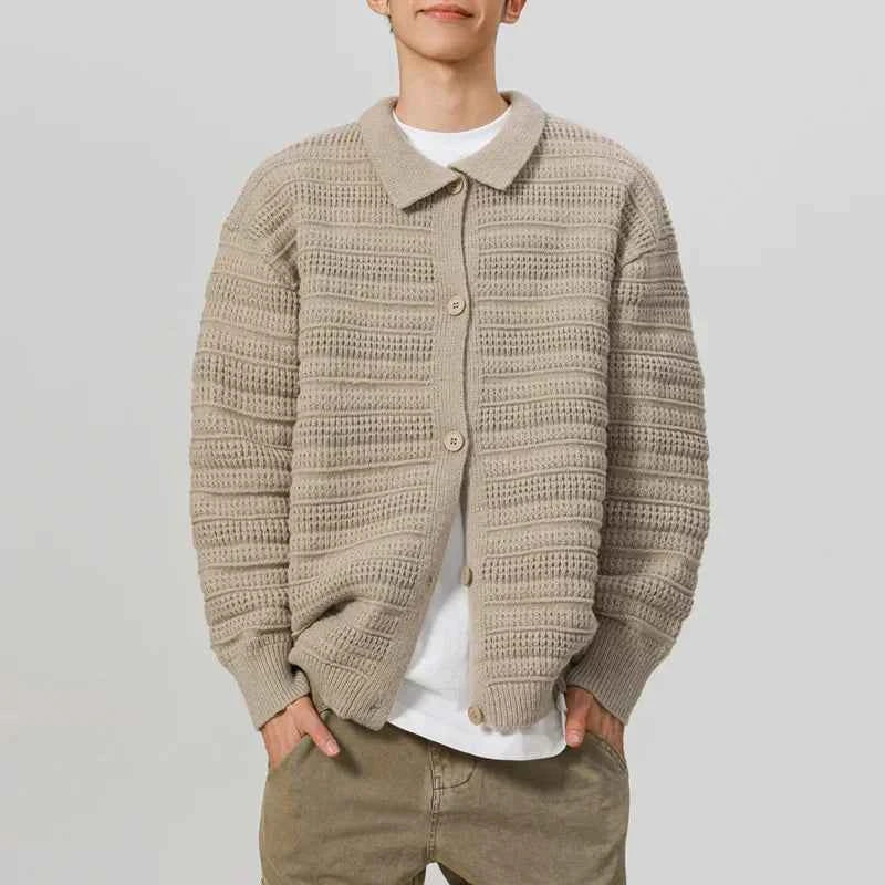 Fashionable Retro Loose Knitted Stripe Sweater