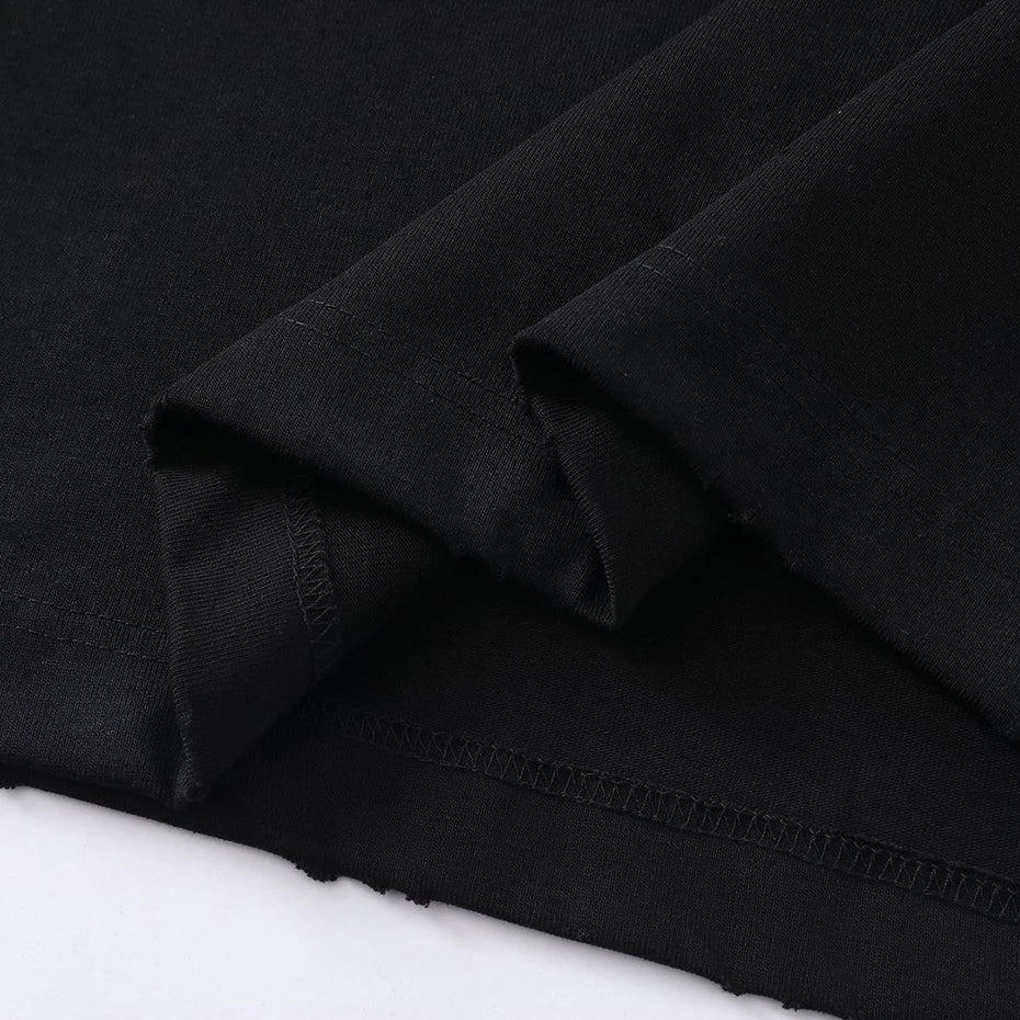 Rivet Patchwork Oversized Unisex T-Shirts