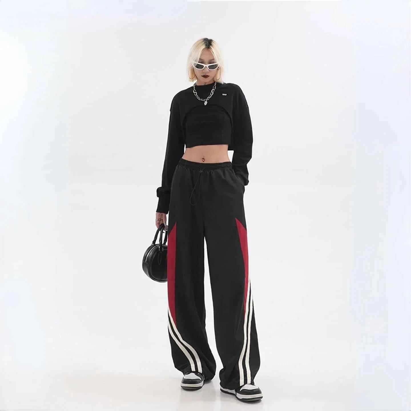 Striped Vintage Hip Hop Jogging Sweatpants