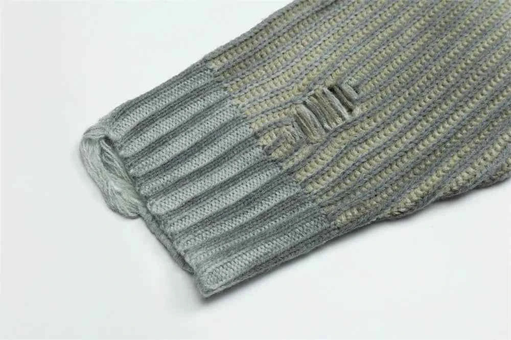 Trendy Hip Hop High Street Ripped Sweater