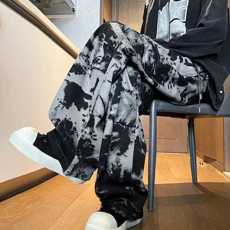 Youth Popular Brand Wash Painting Pants