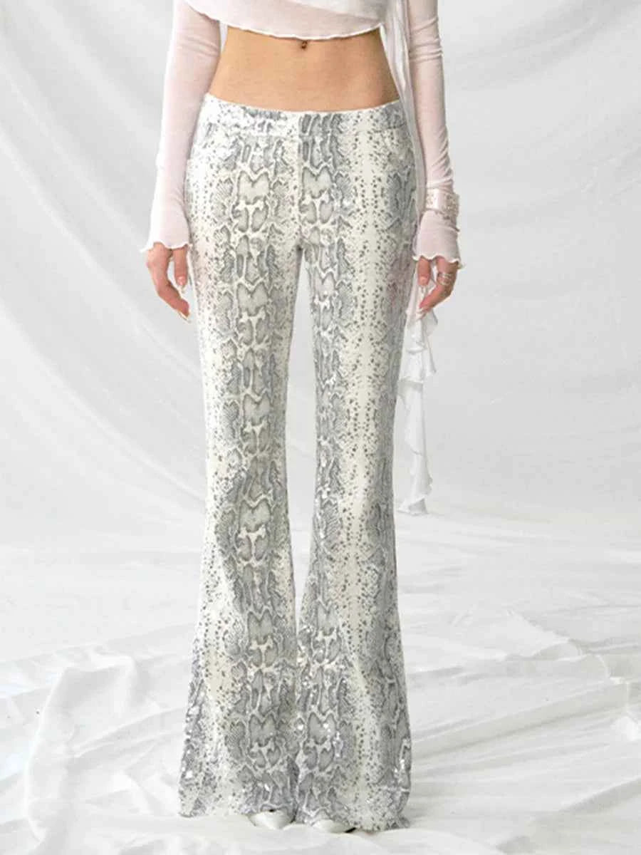 Colorblock High Waist Patchwork Wide Pants