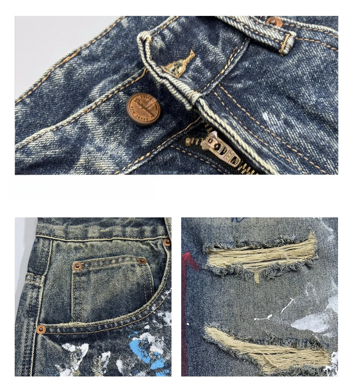 Third Brother Ripped Denim Jeans