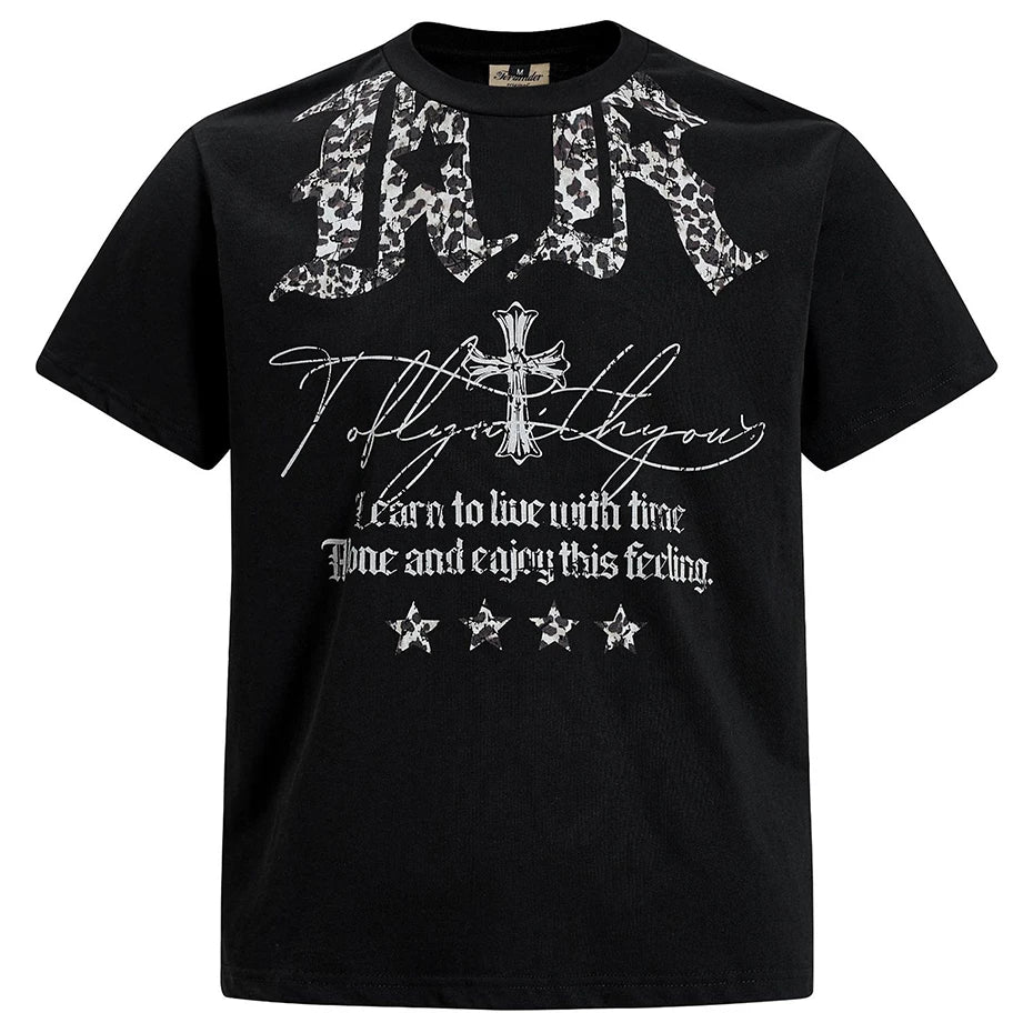 Cross Graphic Streetwear Oversized T-Shirts