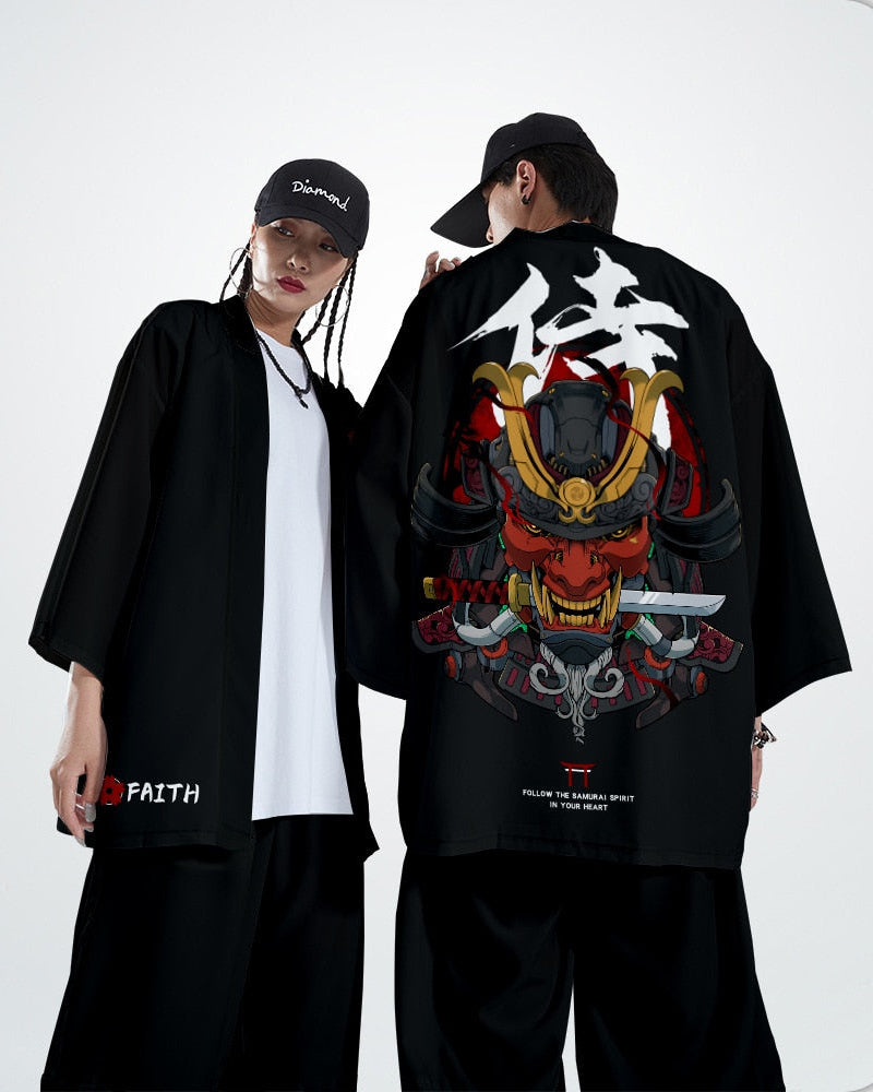 Demon Samurai Warrior Kimono Shirt