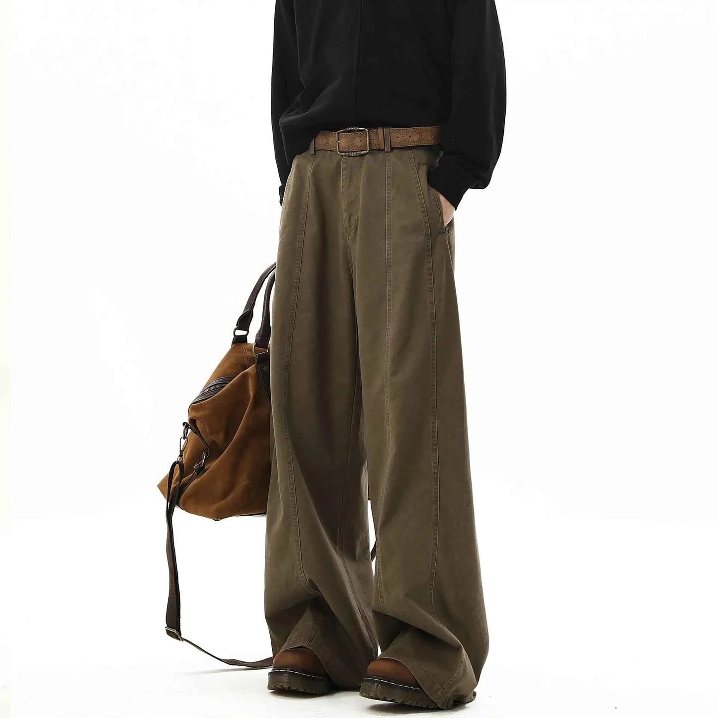 Vintage Fit Check Wide Leg Work Jeans