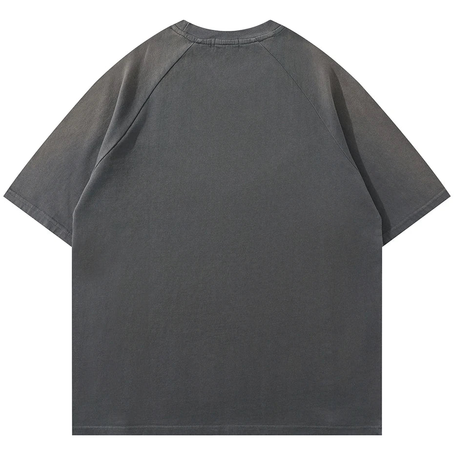 Oversized Rivet Patchwork Streetwear T Shirts