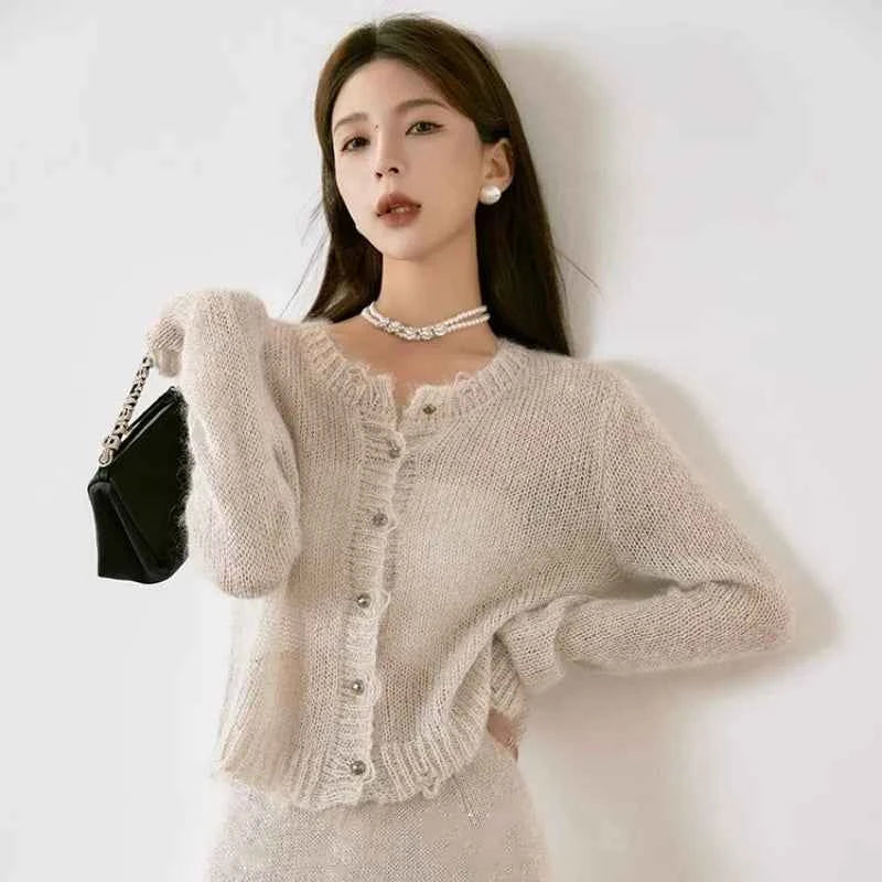 Winter Cozy Vibes Elegant Knitting Cardigan