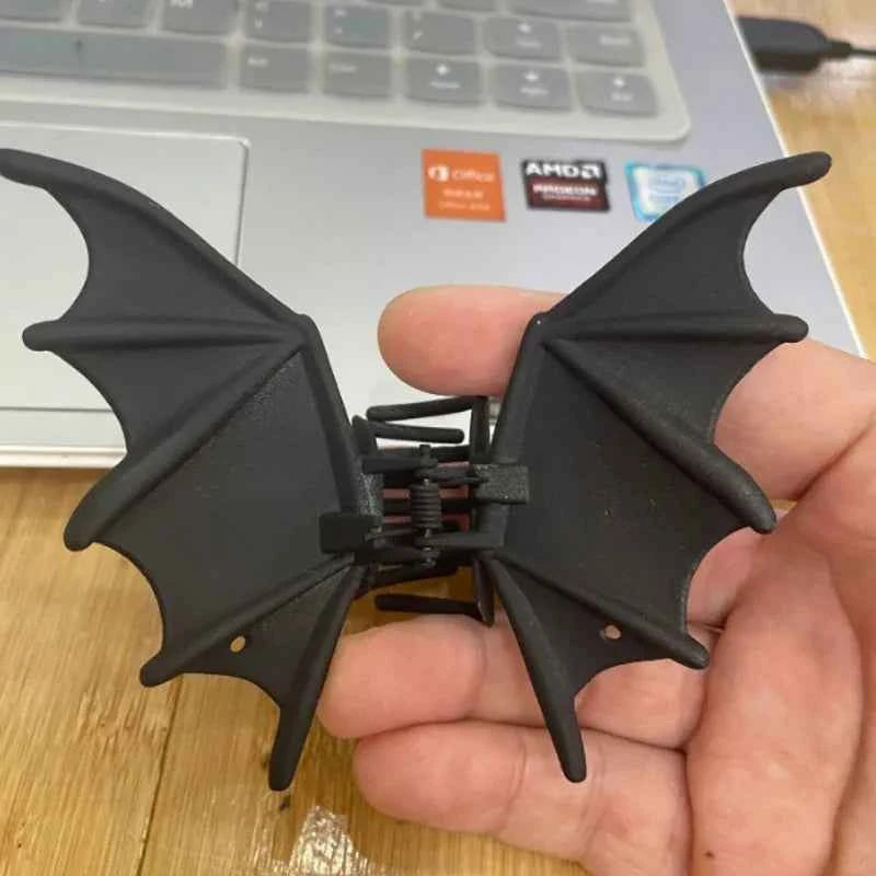 Black Metal Bat Halloween Hair Clips