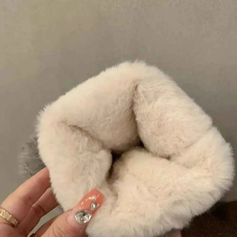 Gothic Y2K Plush Furry Winter Boot