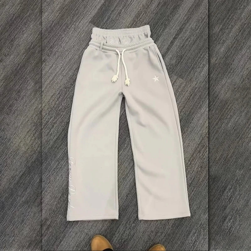LUW Double Waist Unisex Cotton Joggers - Luxuryurbanwear