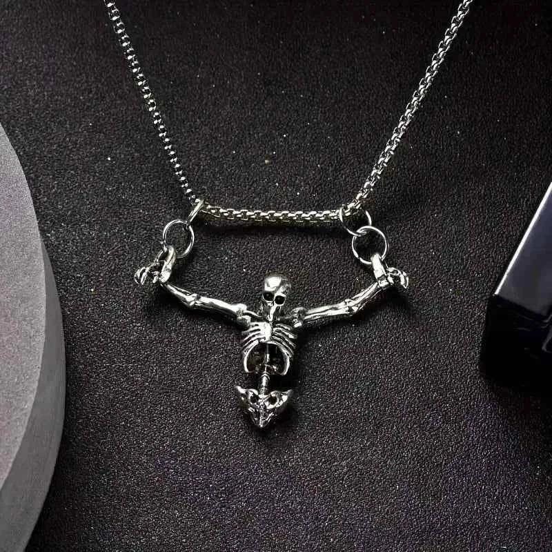 Halloween Retro Skeleton Pendants Necklace