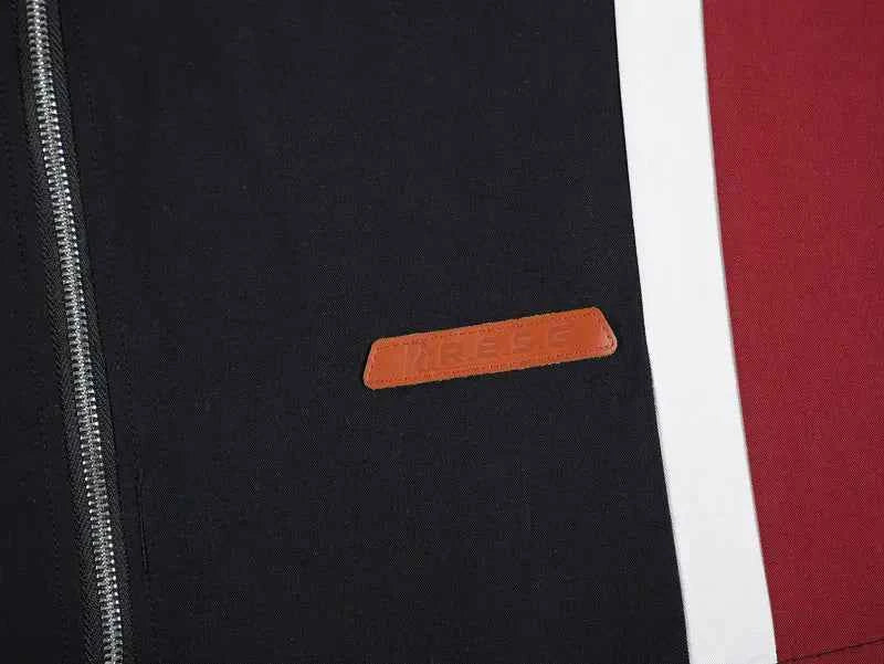 Retro Embroidered Patchwork Sporty Full-Zip Shirt