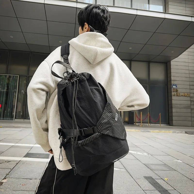 Two Tone Drawstring Backpack